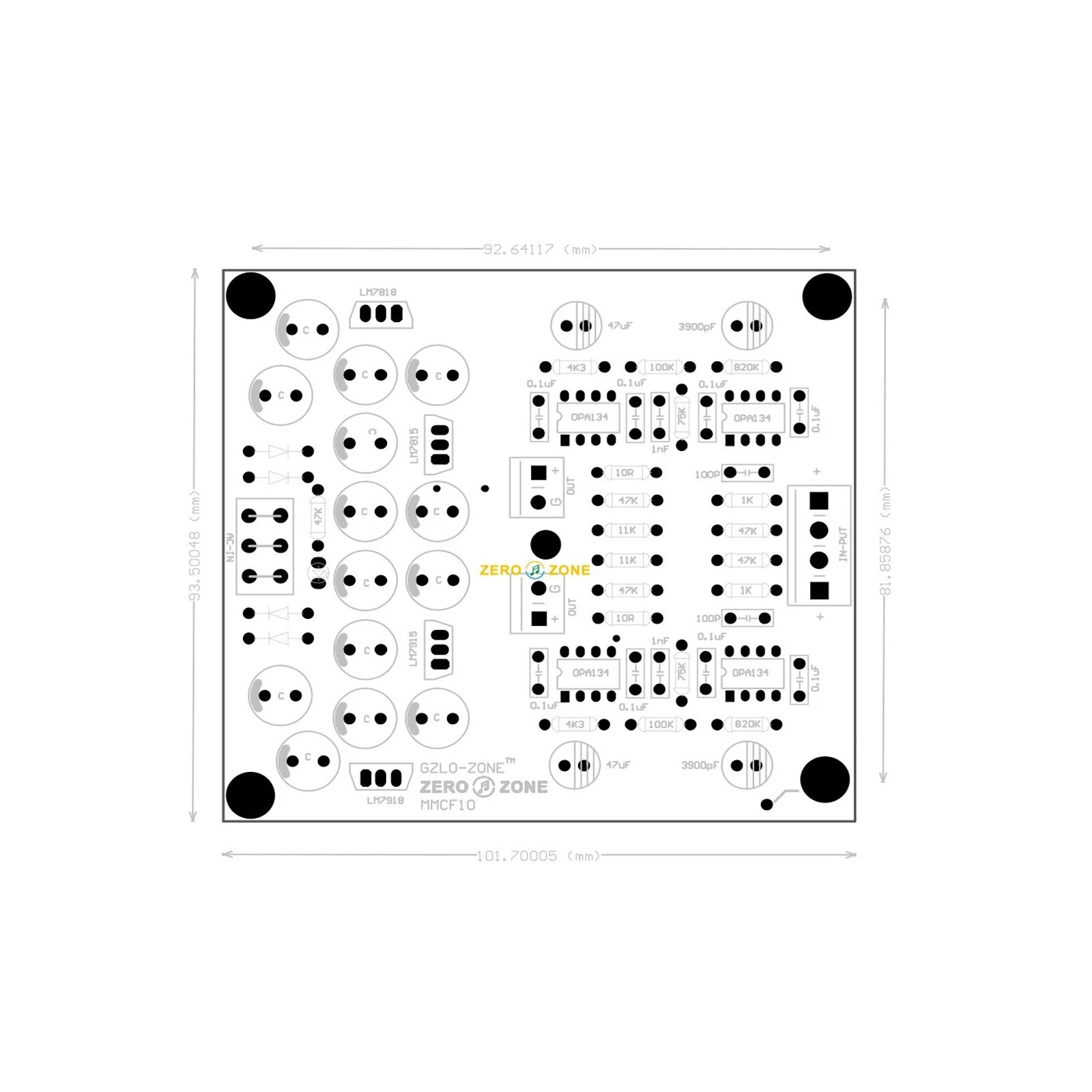 MMCF10 Feedback Attenuation Phono Amplifier (MM Phono Amplifier)-Kit