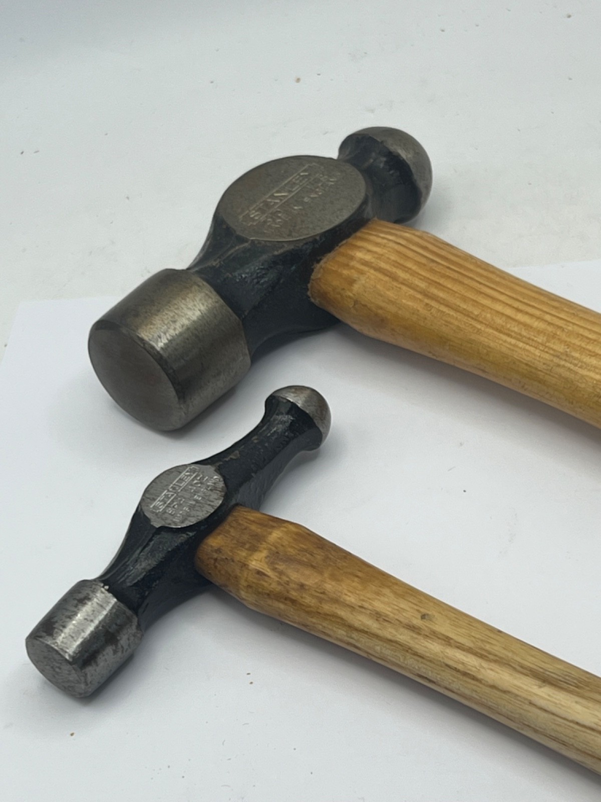 2 x Vintage Stanley No 310 Ball Pein Hammer 1 lb & Stanley BP4 4 oz Hammer