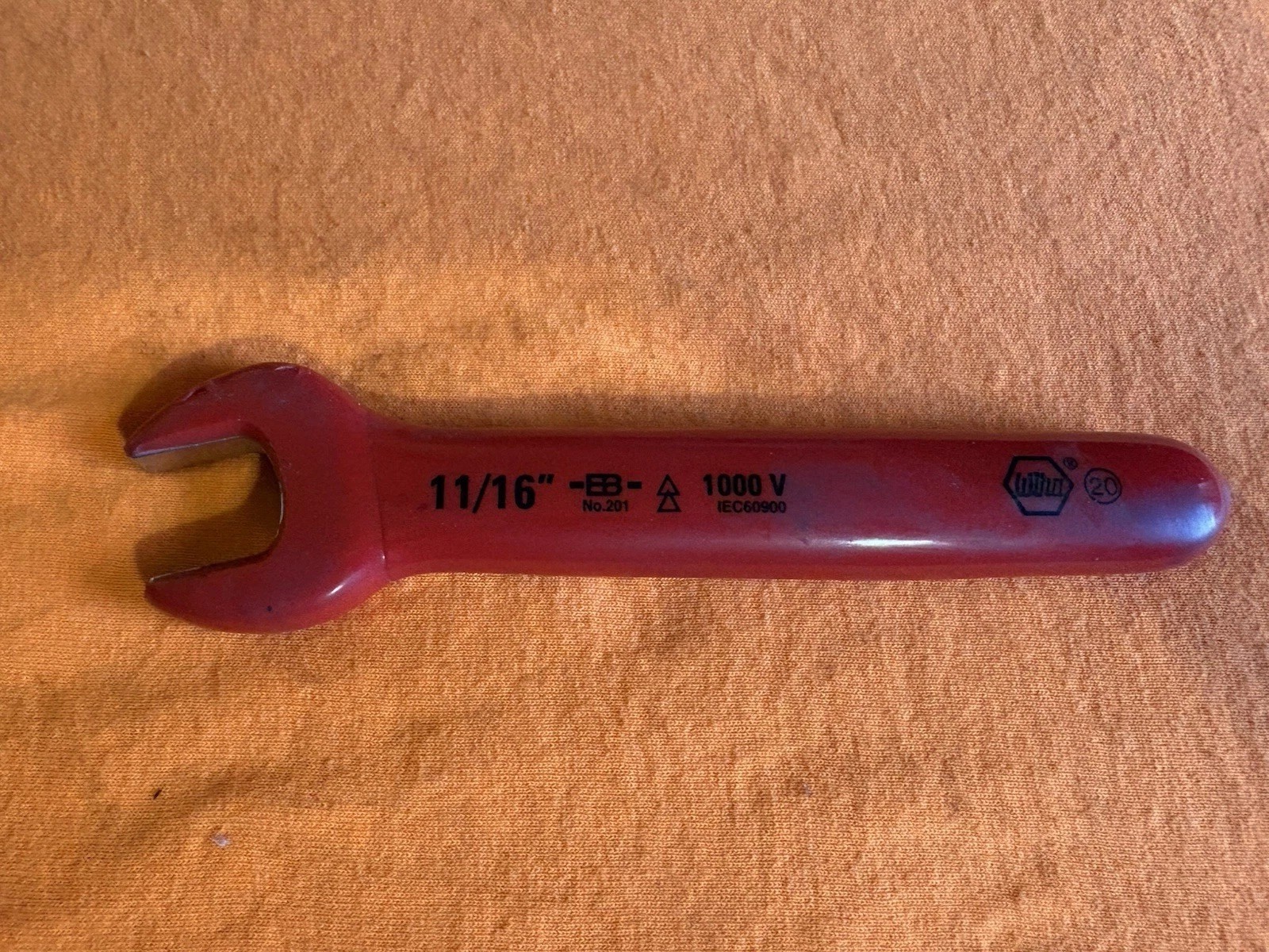 WIHA Tools 11/16" Insulated No. 201 Wrench IEC60900 Tool 1000V Red Germany