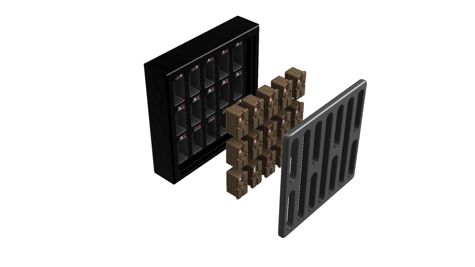 4B0T Modular Power Cell Cabinets 3D Printed Gaming Terrain Star Wars Legion 40K