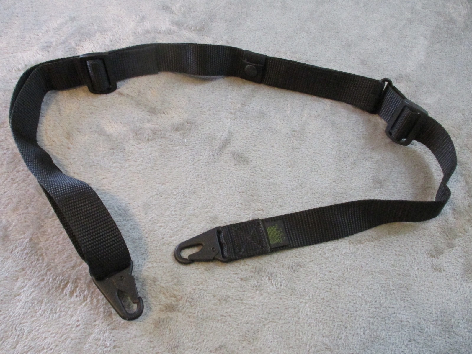 SPEC OPS Brand Rifle Sling Padded HK Clip Swivels Adjustable Black Nylon H&K