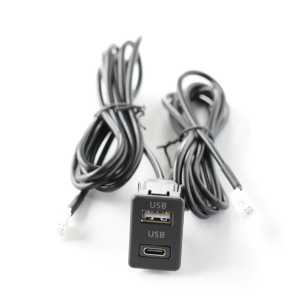 User Friendly Car USB+TYPE C Socket Base for Easy Dash Mount Installation