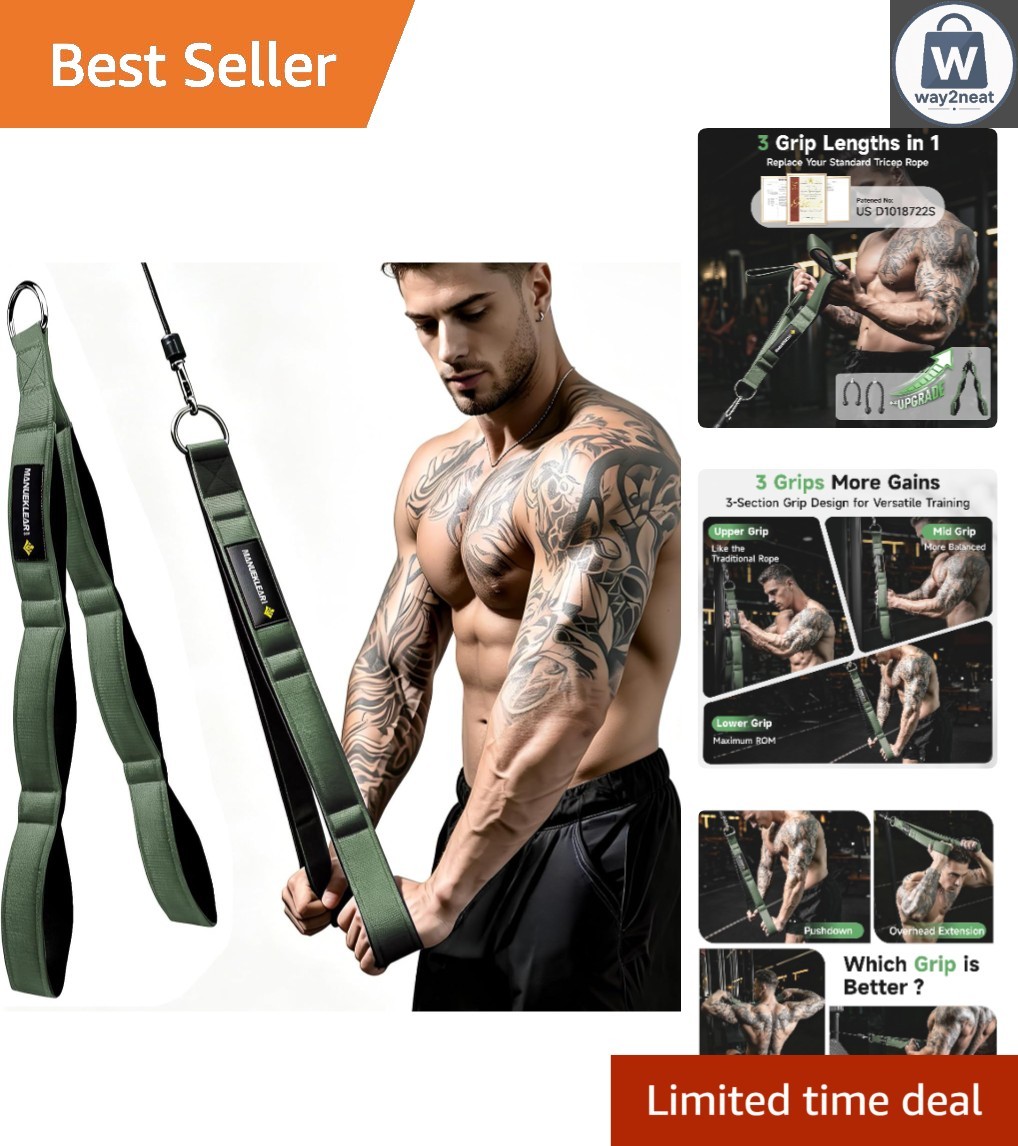 Customizable Tricep Pull Rope with Neoprene Handles for Safe, Effective Training