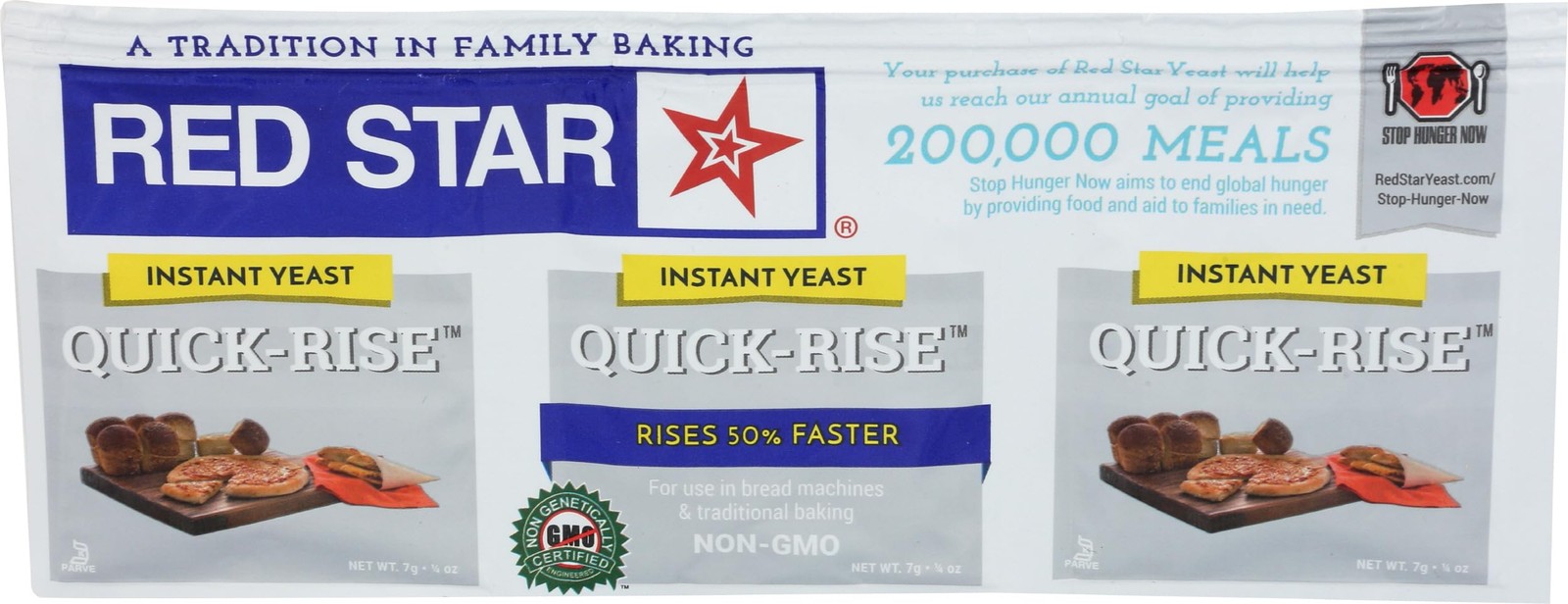 All Natural Dry Yeast 3 Pcs for Bread Baking