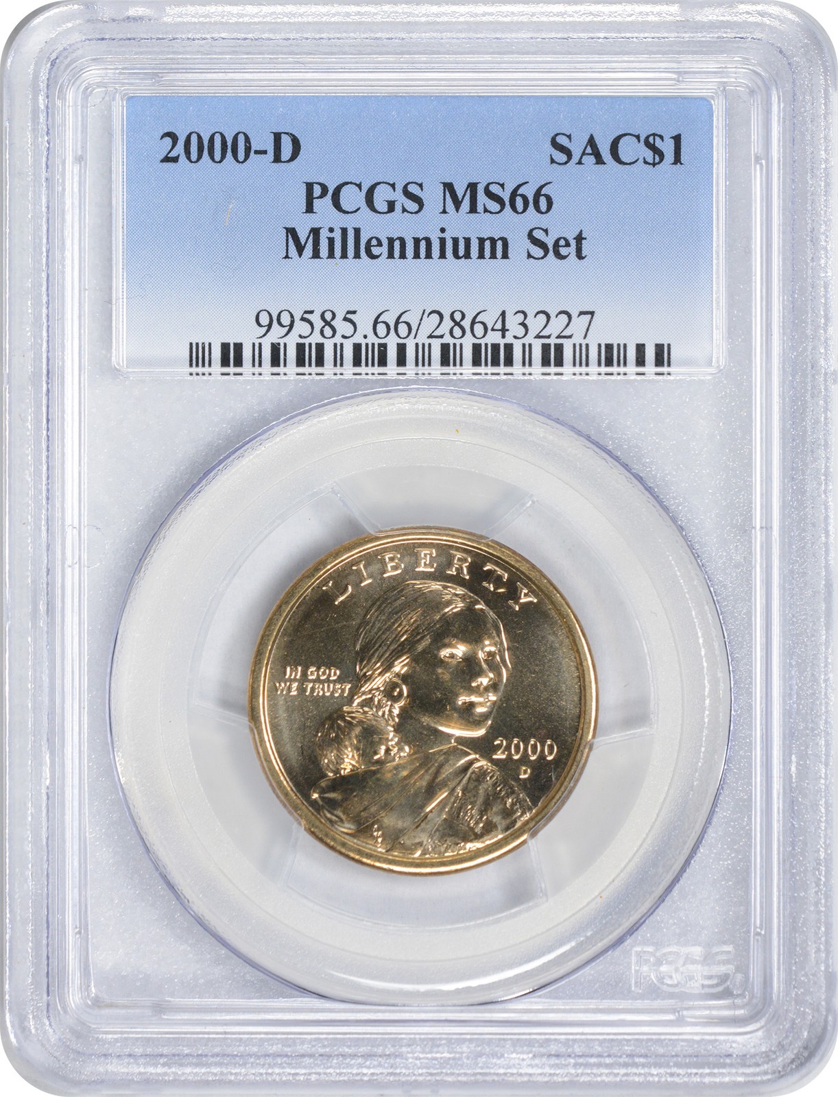 2000-D Sacagawea Dollar PCGS MS66 Millennium Set