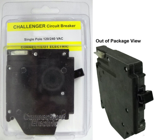 A115L A115 Challenger 1P 15A 120VAC Circuit Breaker NEW!! Left side hook mount