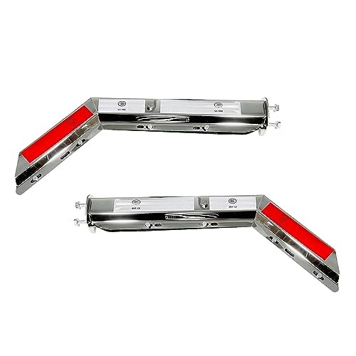Pair Chrome Angled Spring Loaded Mud Flap Hanger Chrome Mudflap Hanger Kit