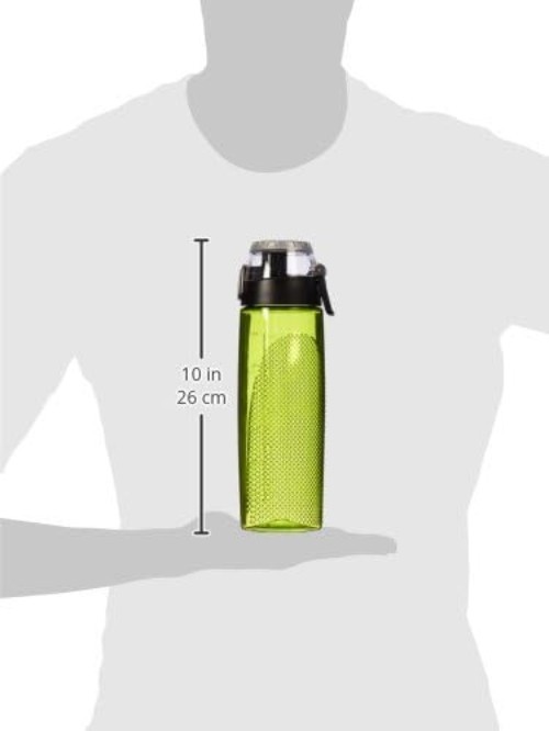 Durable 24oz Tritan Hydration Bottle - Smart Water Intake Meter, Lime Green