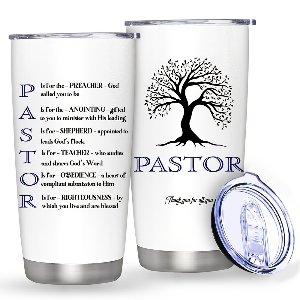Pastor Appreciation Stainless Steel Tumbler Religious Christian Insulated Mug