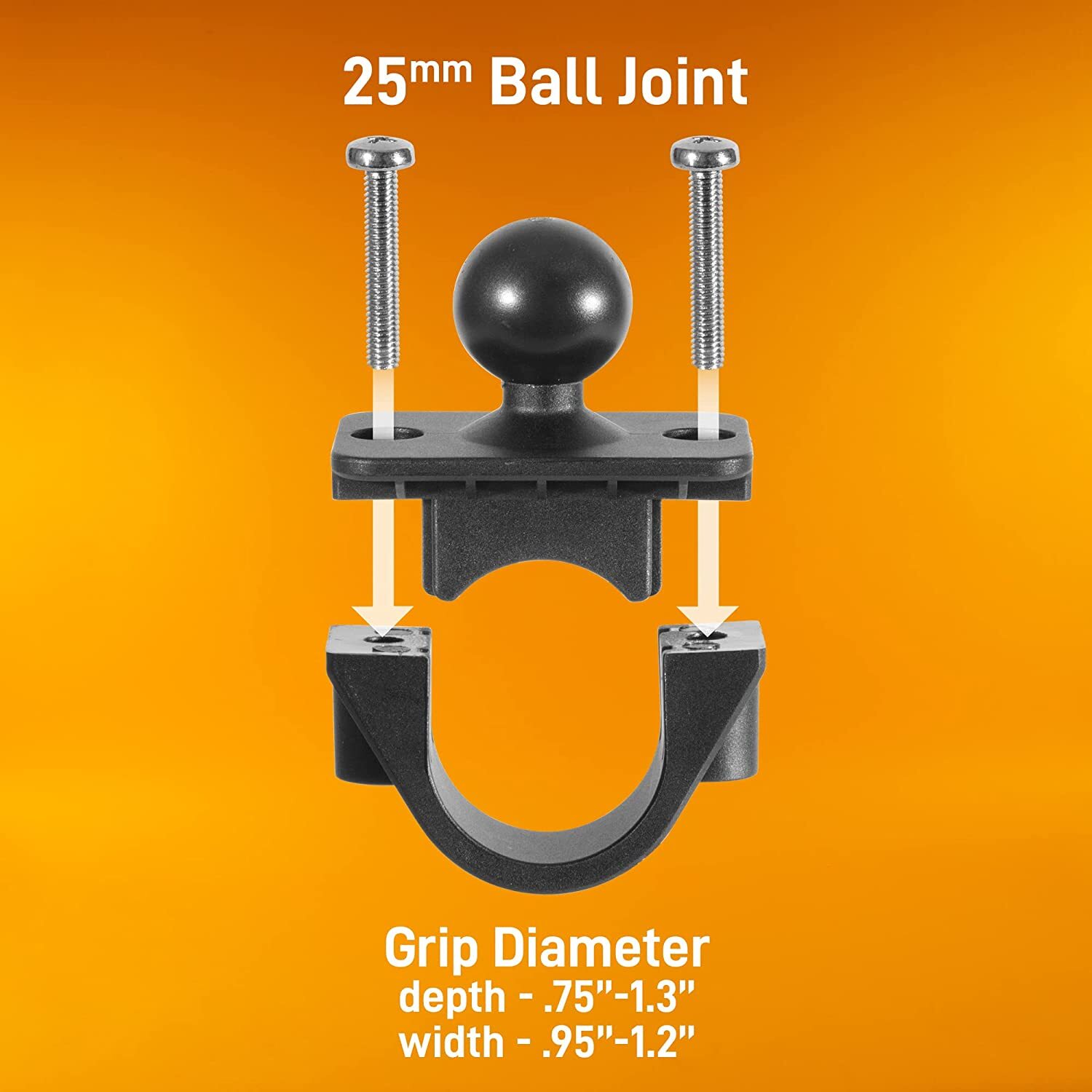iBOLT Fish Finder Dual Bizmount Heavy Duty Handlebar/Post/Pole/Rail Mount for Wa