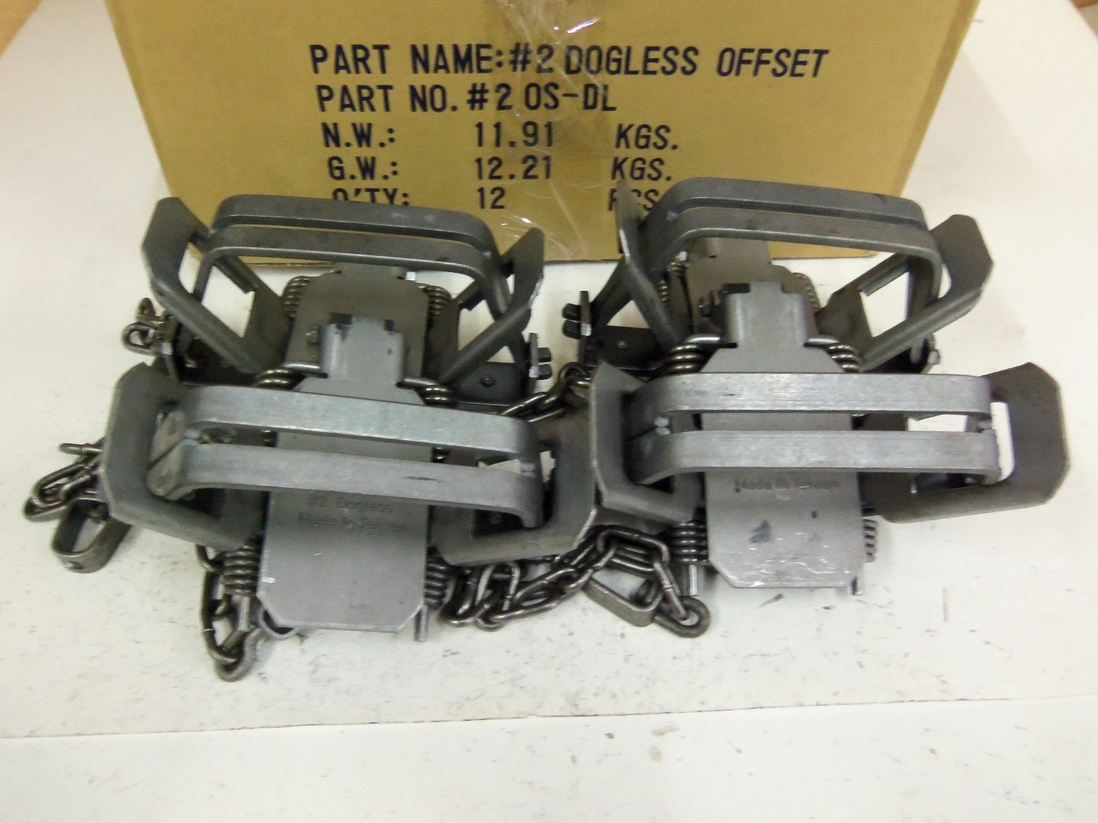4 Bridger # 2 Dogless Offset 4-COIL Spring Foothold Traps Coyote Fox Trapping