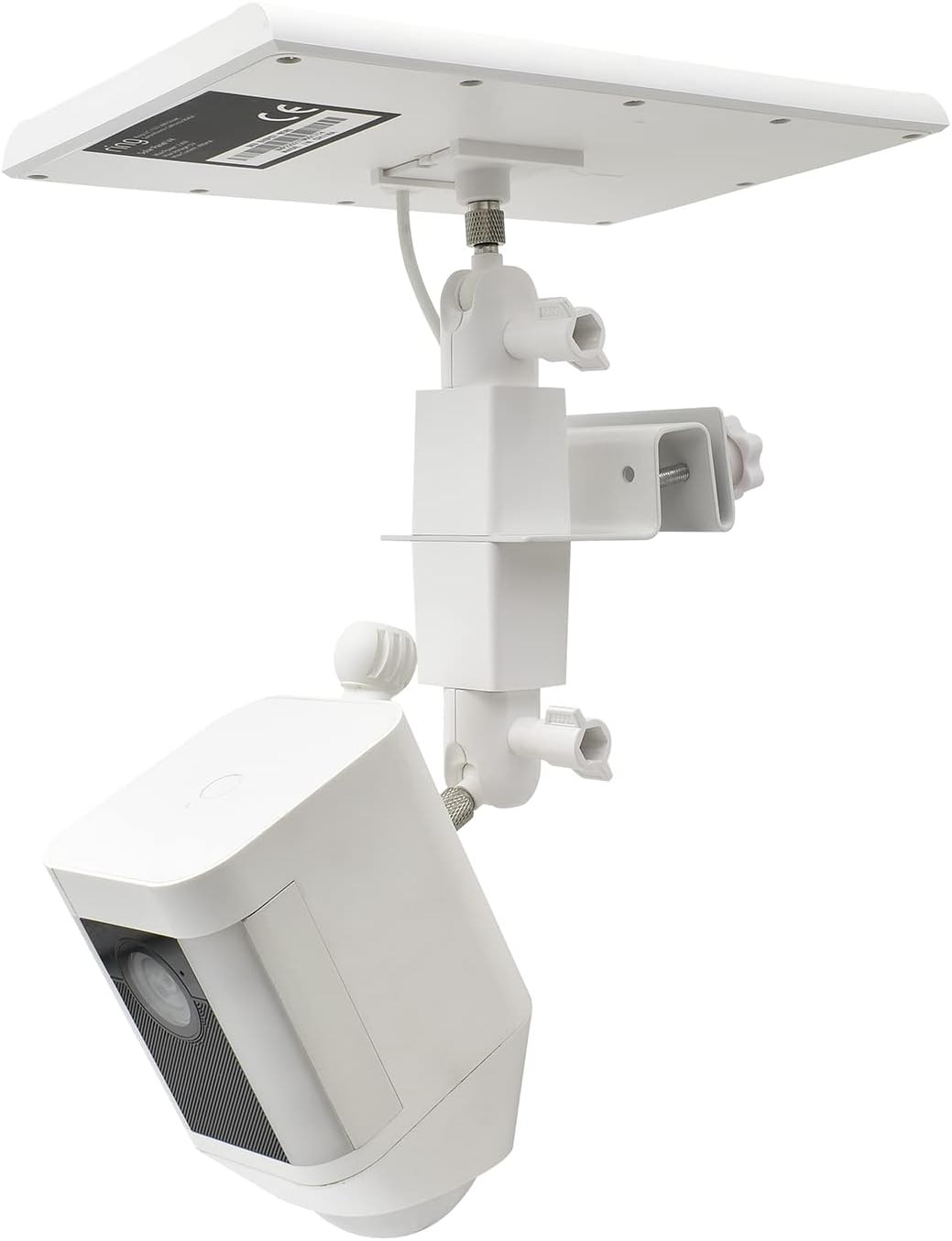 2-In-1 Gutter Mount for R-Ing Solar Panels and Cameras, White