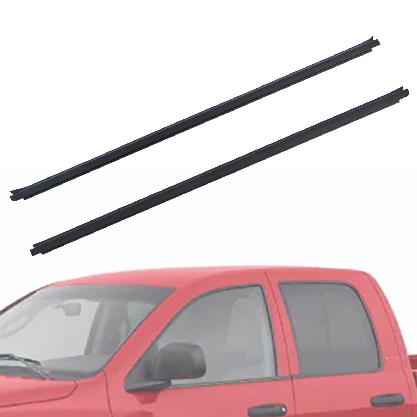 2PCS Front Weatherstrip Window Molding Trim Seal Fit for Dodge Ram 1500 2500 ...