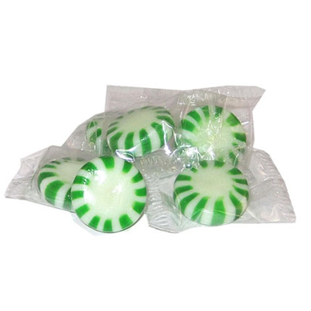 Spearmint Starlight Mints Hard candy bulk wrapped candy 2 Lbs. Menta