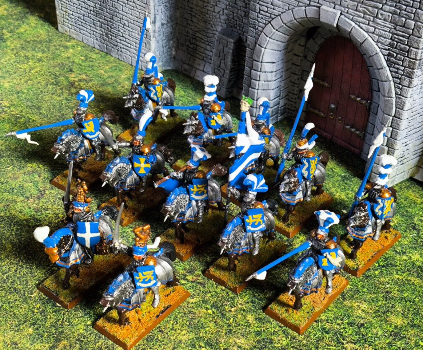 Warhammer Fantasy AOS Empire - Mounted Reiksguard Knights Regiment / pro painted