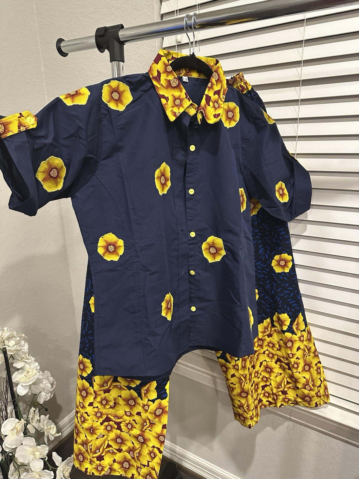 Ankara Top and Pant Set Women's Size Small