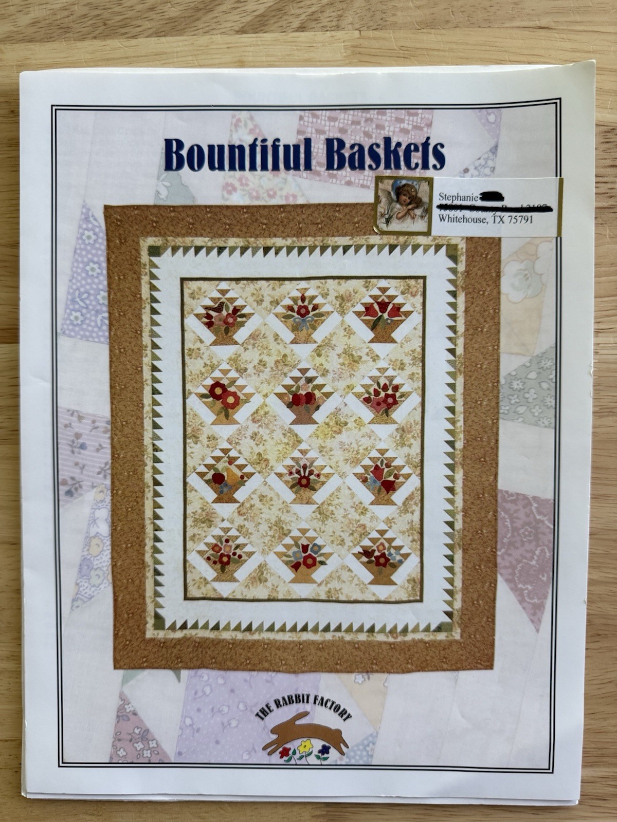 BOUNTIFUL BASKETS Quilt Pattern By The Rabbit Factory Designed By Lydia Quigley