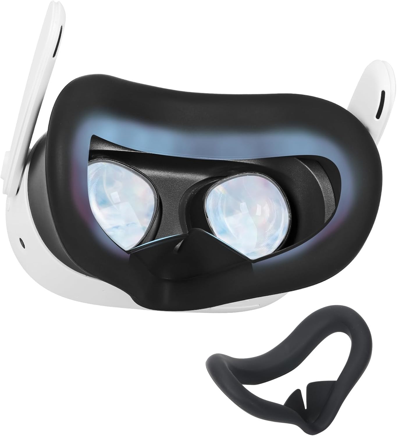 Silicone Face Pad Cover Compatible with Meta Quest 3S Accessories, Sweat-Proof