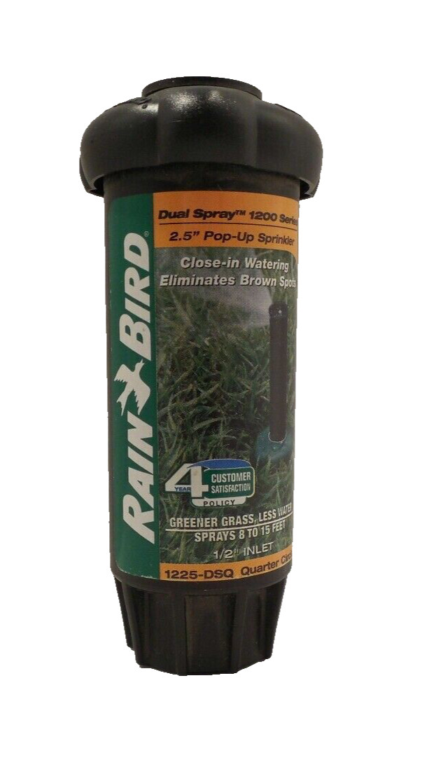 Rain Bird 2-1/2" Pop-Up Dual Head Sprinkler 1200 Series 1225-DSQ 1/4 Cir