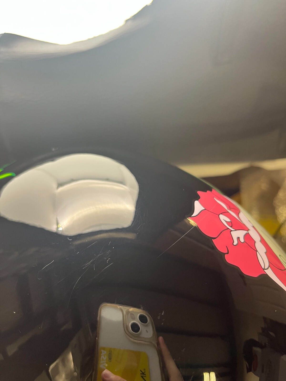 Daytona Skull Cap Half Shell Helmet Quick Release Diamond Skulls Small Open Box