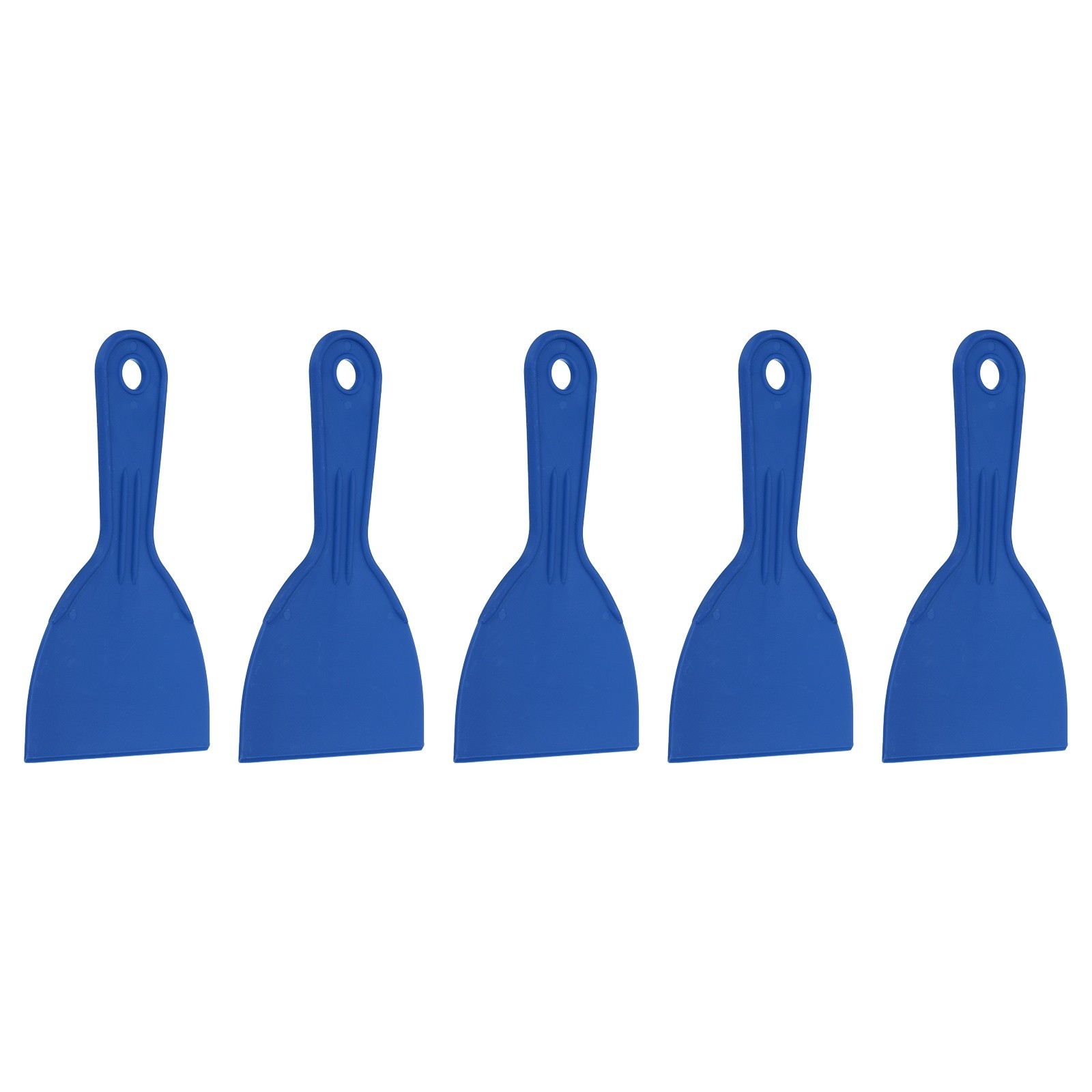 5Pcs, Putty Knife 4" Width Flexible Plastic Putty Knife Paint Scraper Blue