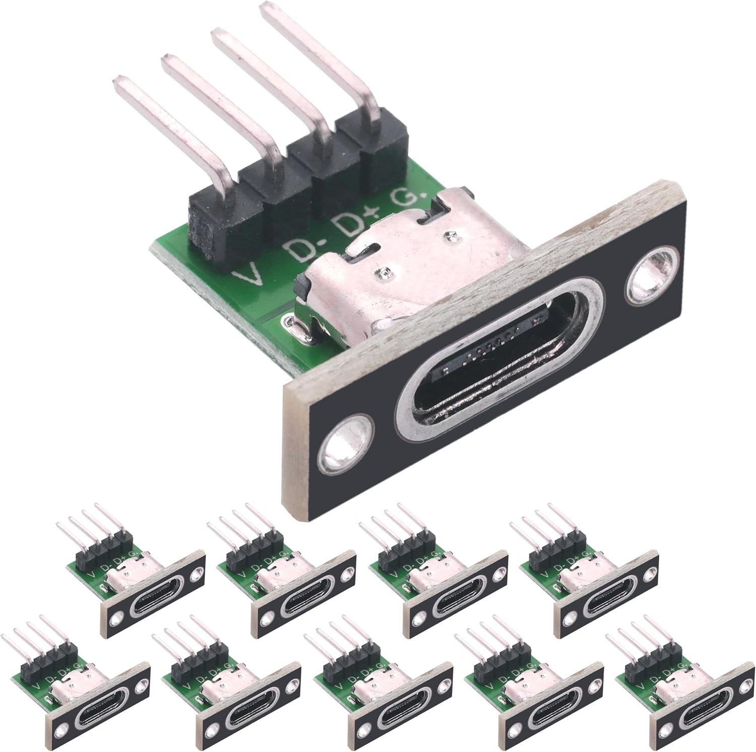 20 Pcs USB 3.1 Type C Connector Board DIY Serial Basic Breakout Female Connector