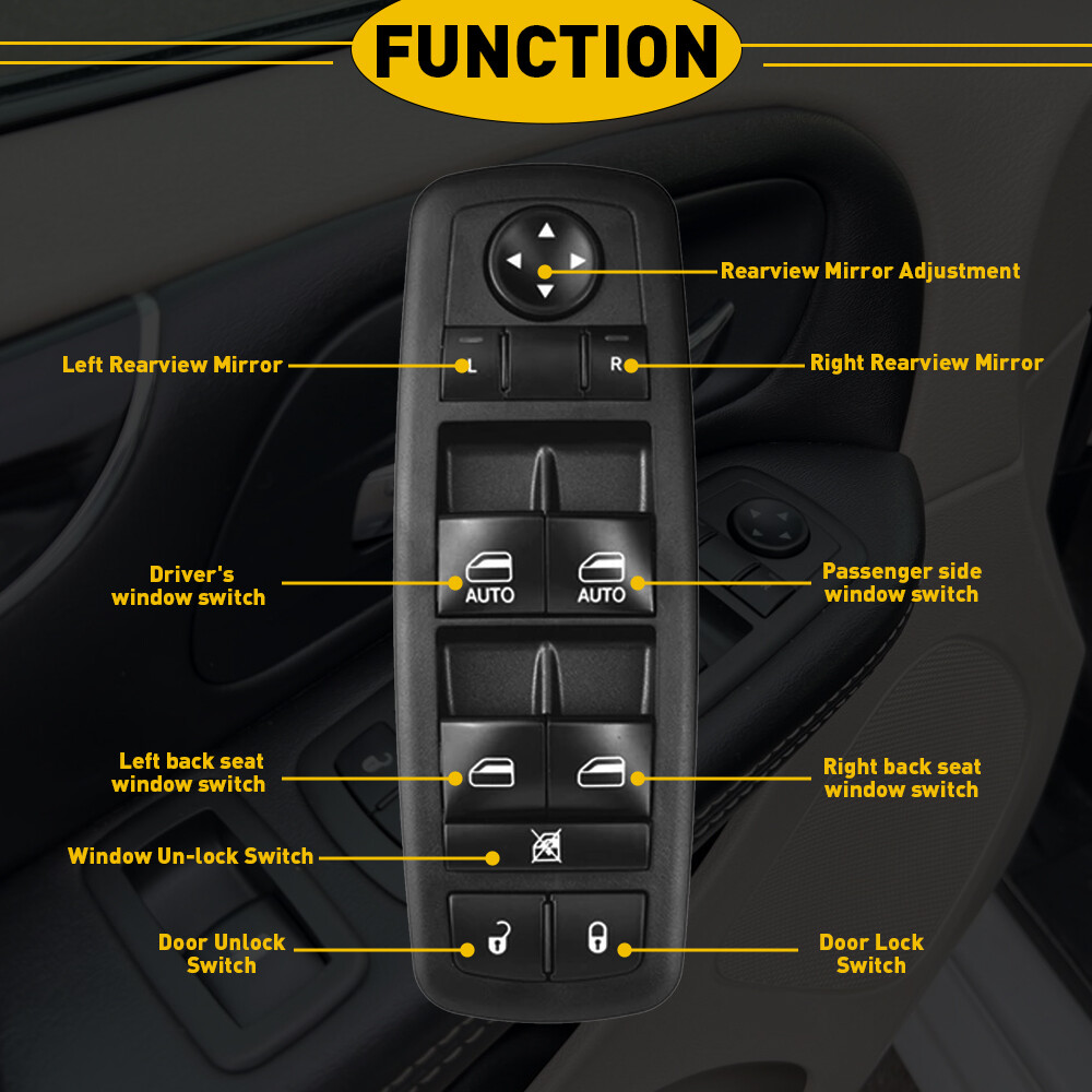 For Chrysler Town & Country 2012-2016 Master Power AUTO Window Control Switch