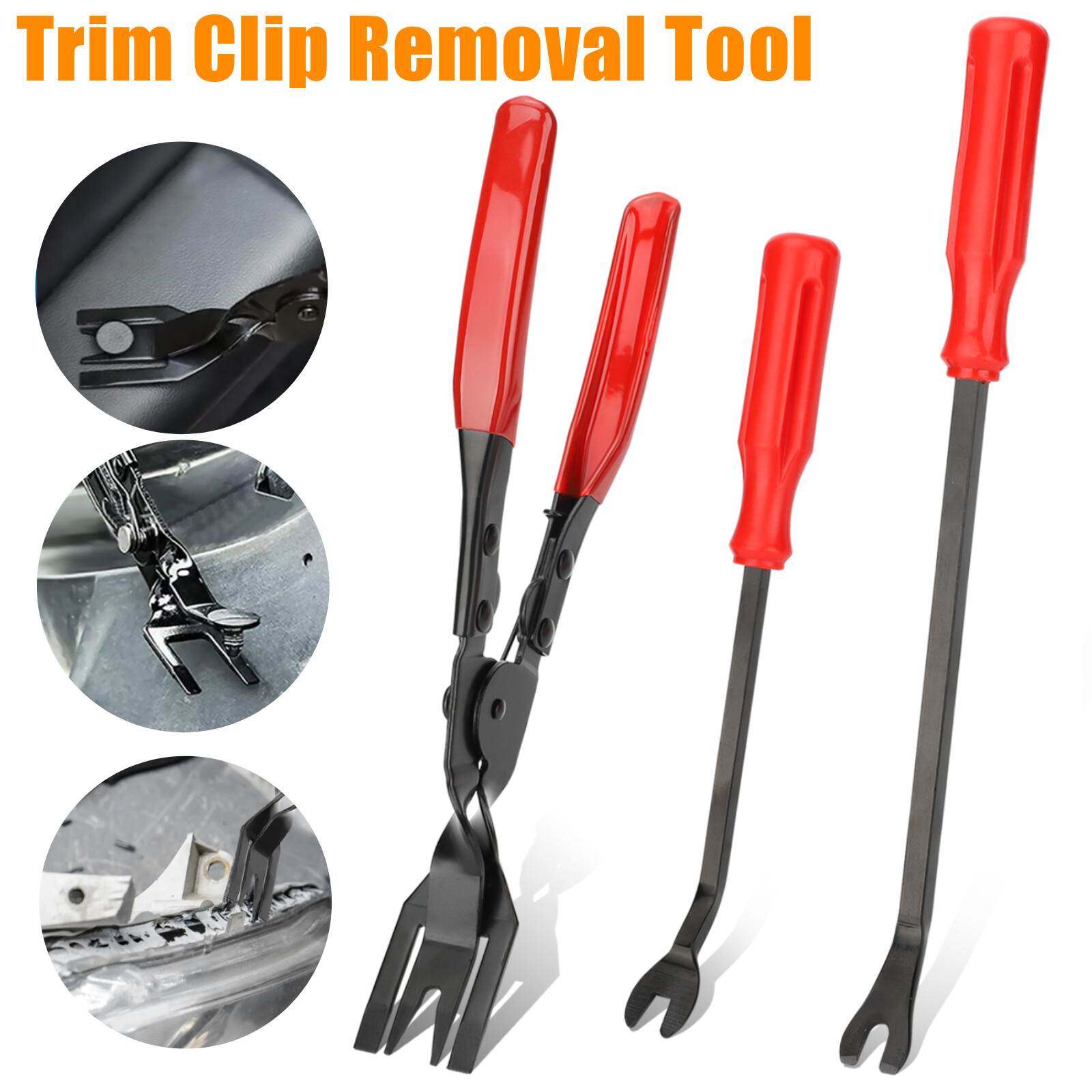 3 Pcs Auto Clip Pliers Set and Fastener Remover Car Trim Rivet Removal Pry Tool