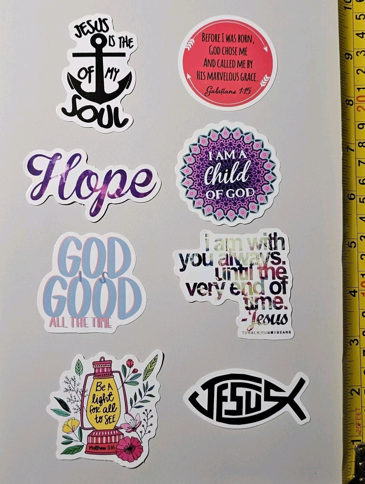 JESUS CHRIST GOD BLESS YOU LOVE S44 HOLY CROSS FAITH STICKER LOT STICKERS LORD