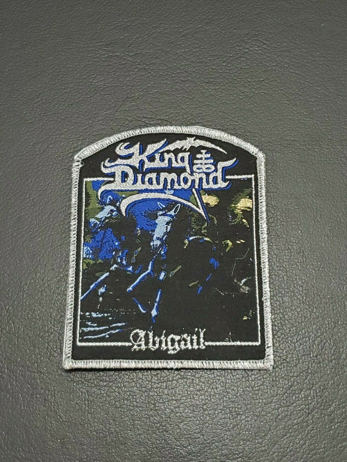 King Diamond Abigail band Metallic Sliver Patch, Iron on Clothing Woven Badge