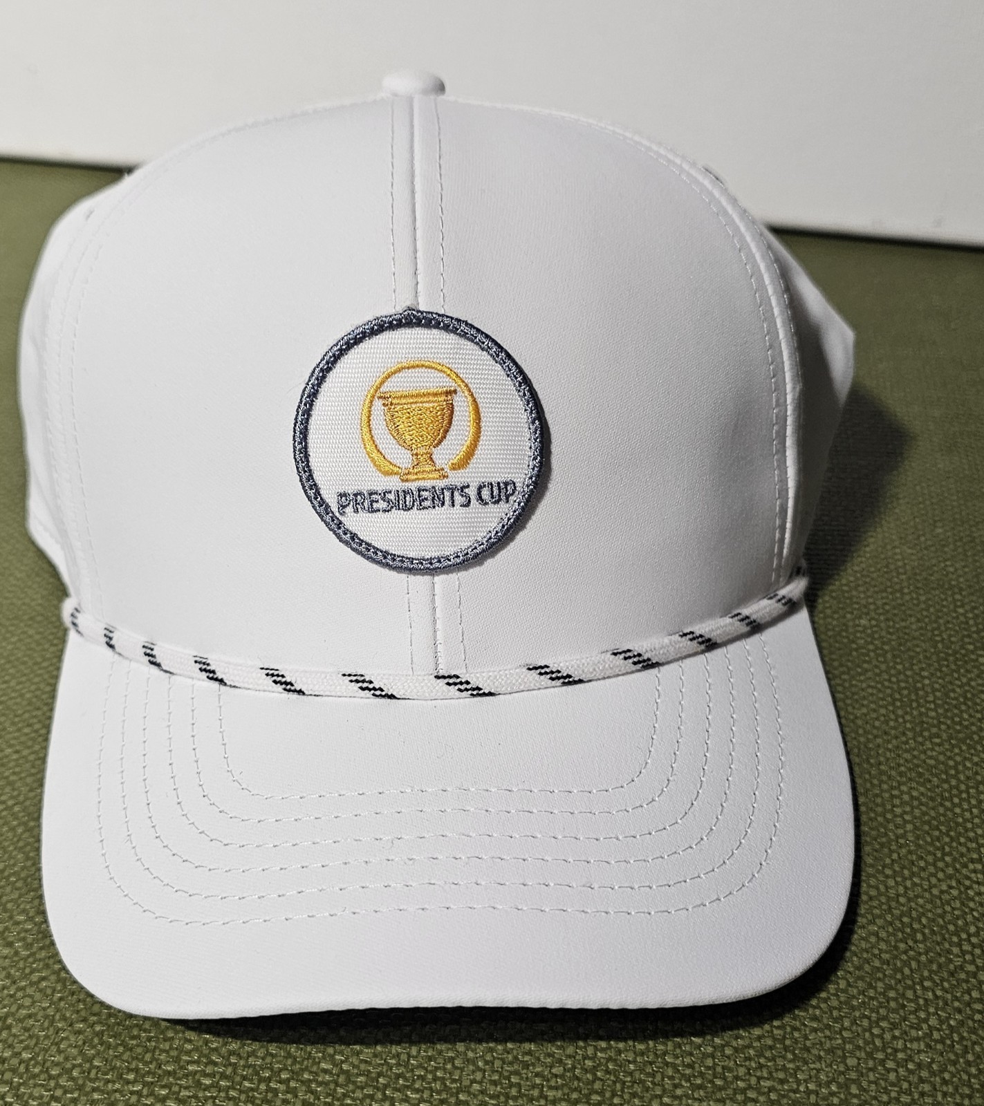 Presidents Cup Golf Hat Cap White With Rope Trim, Imperial