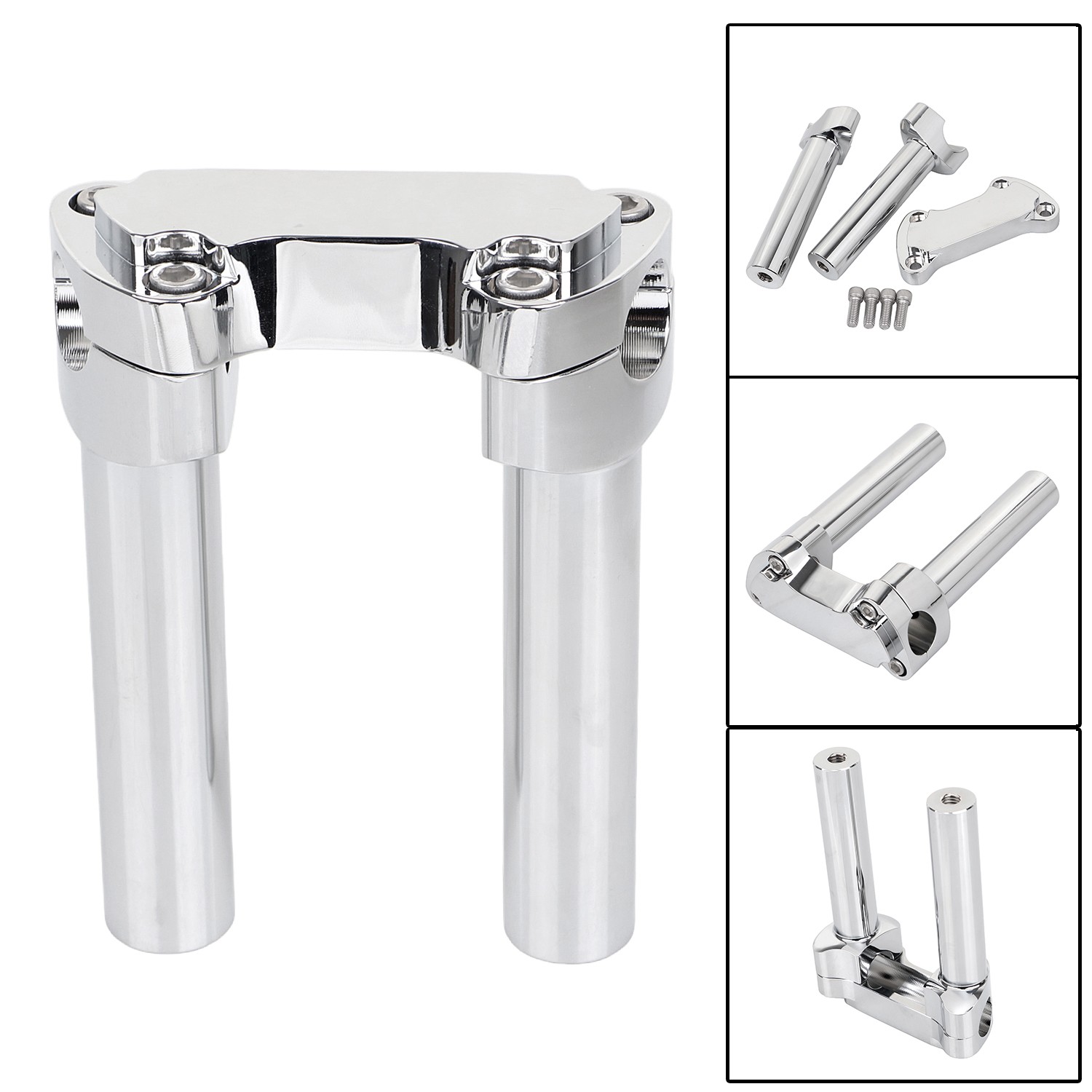 5.5" Handlebar Riser 1" Top Clamp For Harley Sportster Road King Low Rider FXRS