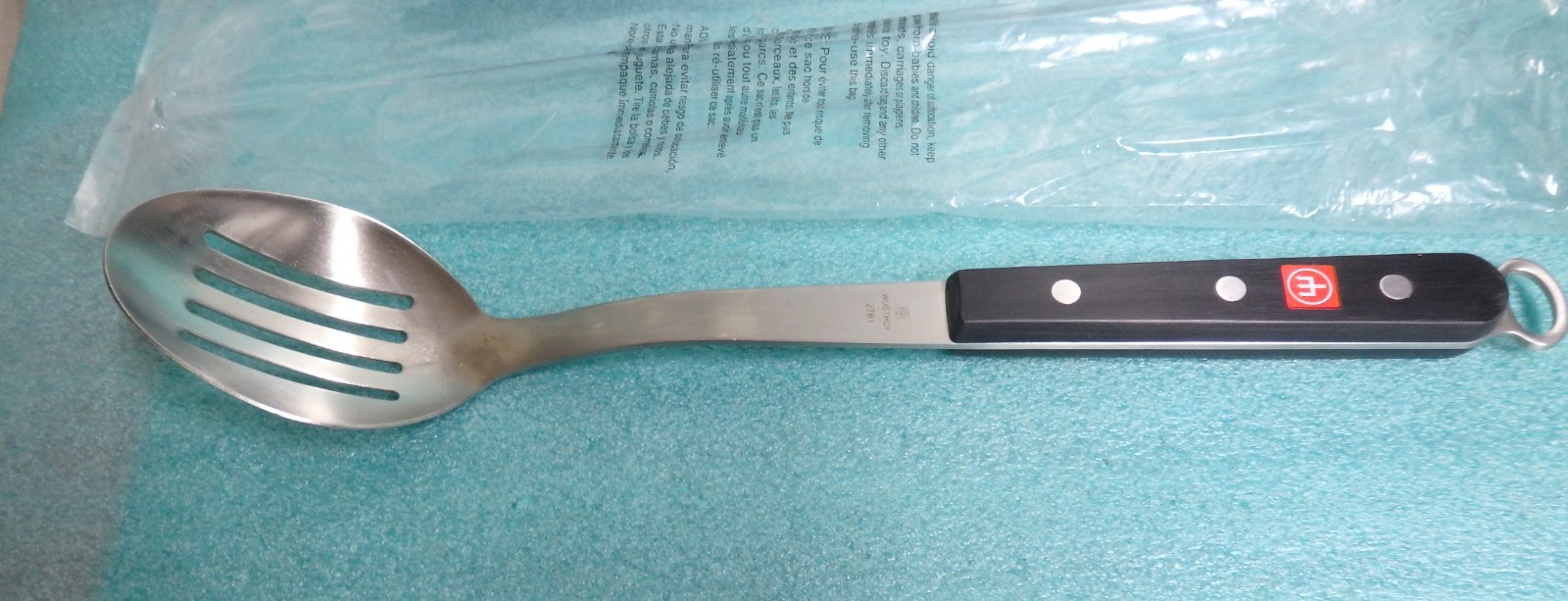 Wusthof Serving Spoon High Carbon Stainless Steel Black Riveted Handle #2761