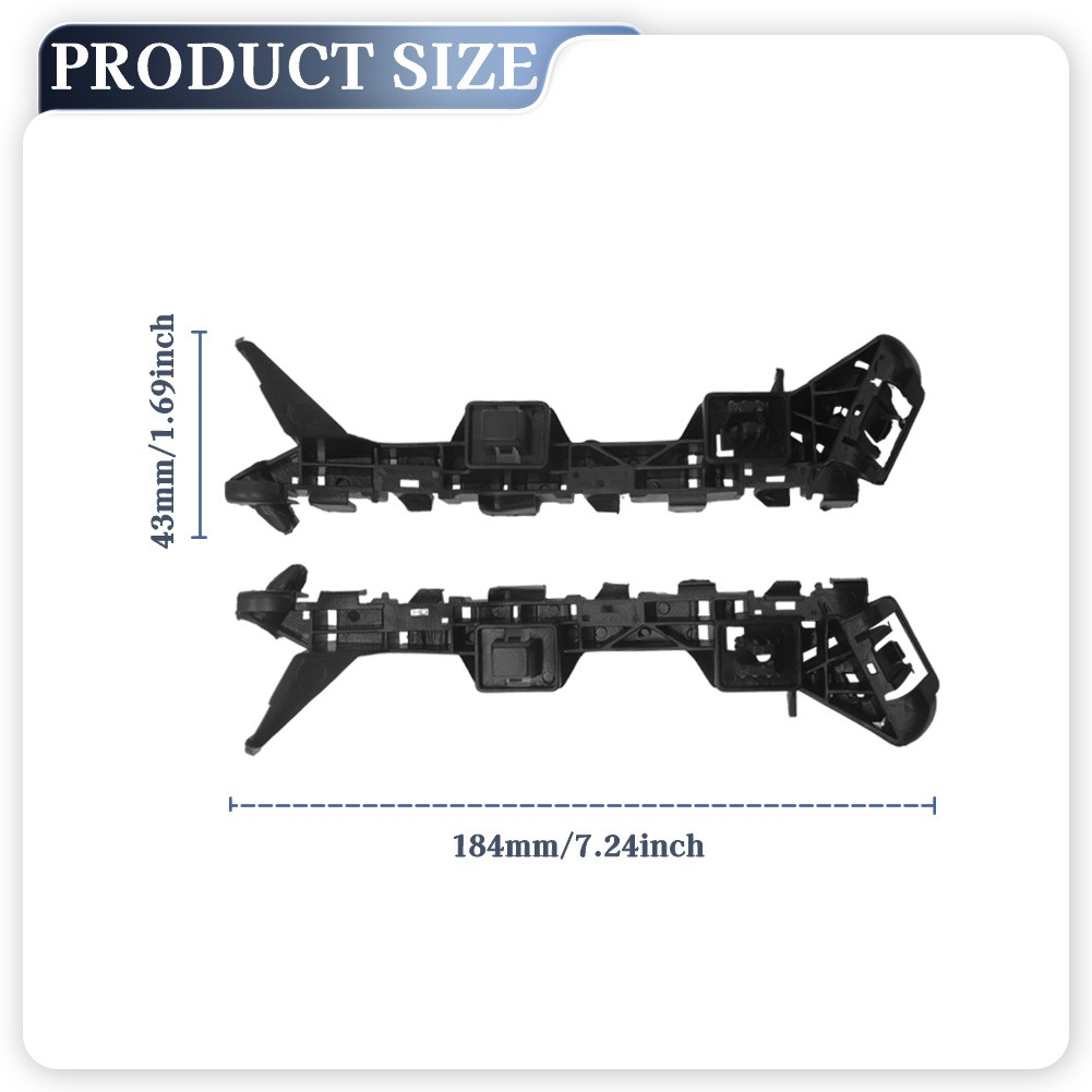 Pair Front Bumper Cover Support Brackets For 2015-2019 Honda Fit
