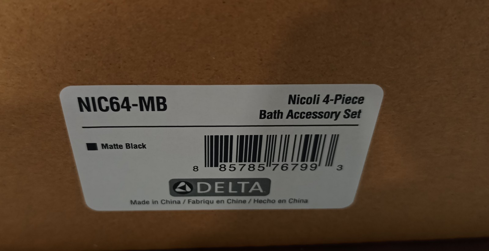 Delta NIC64-MB 4 Piece Bath Accessory Set