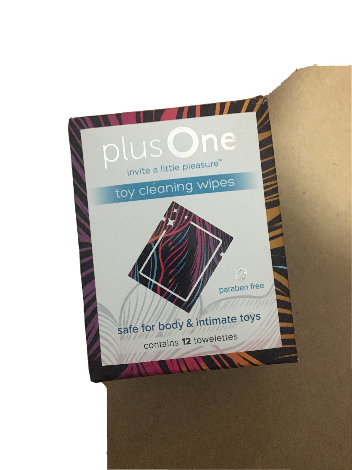 plusOne Toy Cleaning Wipes 12 Ct Paraben Free for Body & Intimate Towelettes