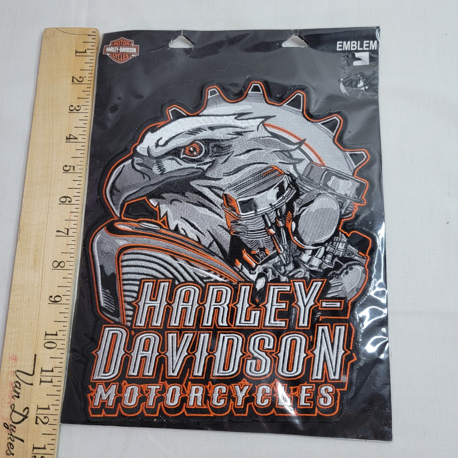 Large Harley-Davidson Embroidered Eagle Motor Sew On Emblem NEW In Package