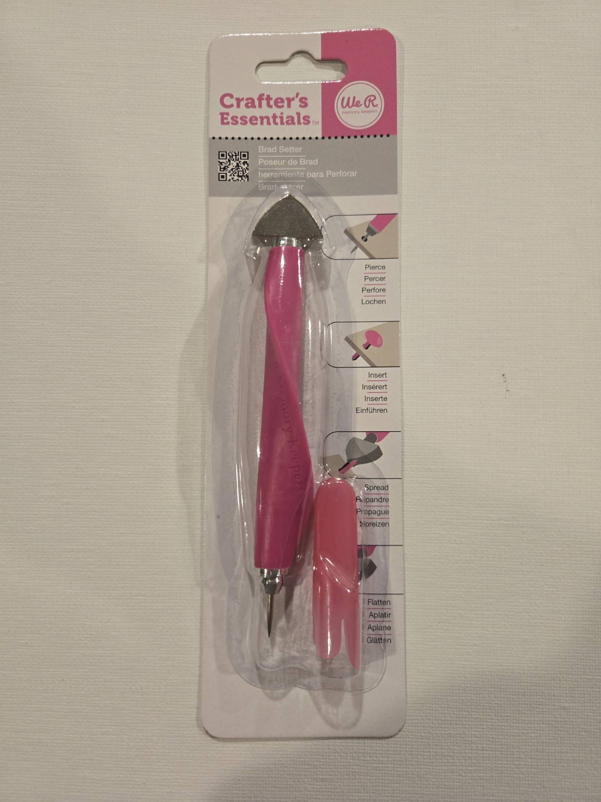 We R Memory Keepers 71045-5 Brad Setter & Piercing Tool- PINK