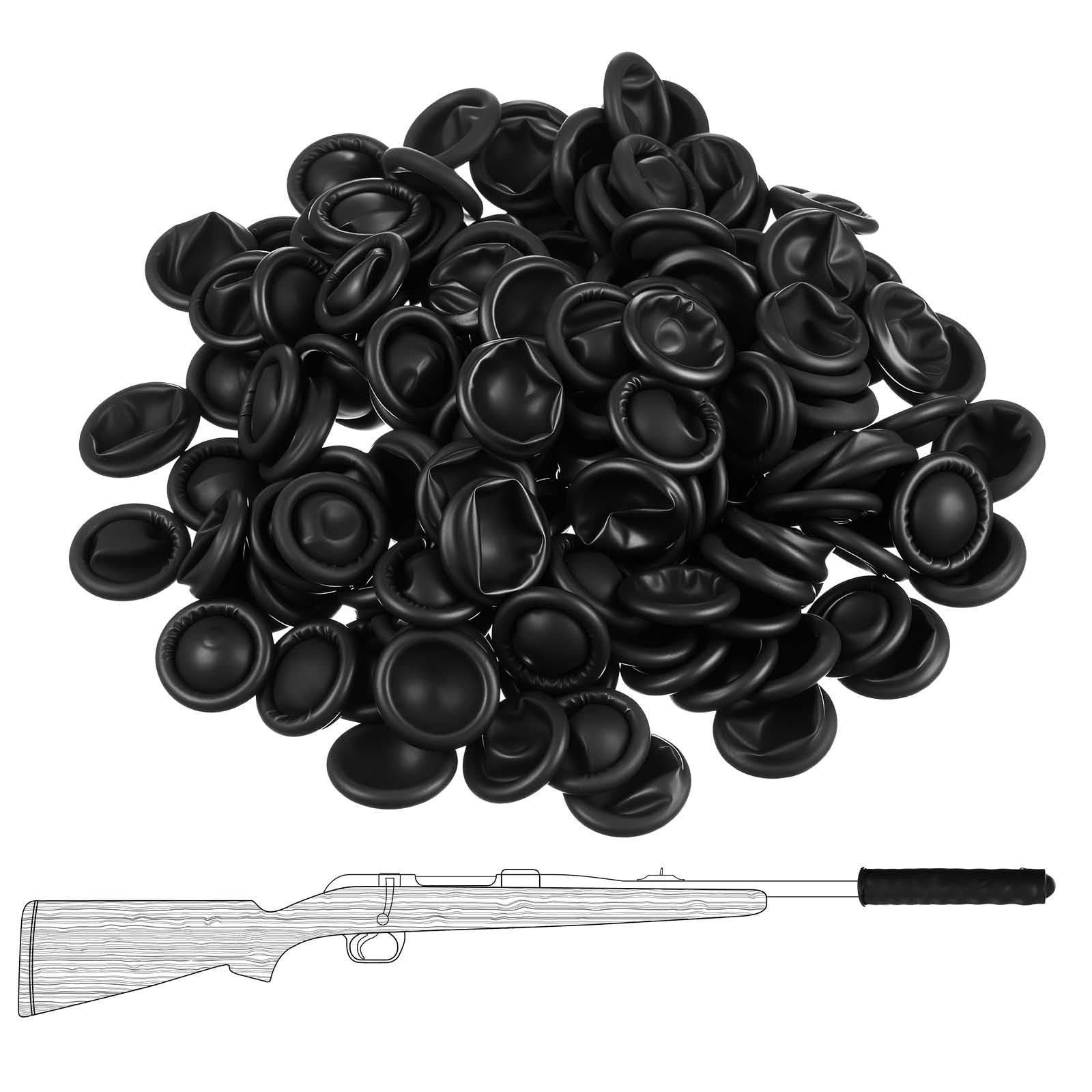 Acellegic 200 Pcs Muzzleloader Accessories Rifle Muzzle Cover - Black