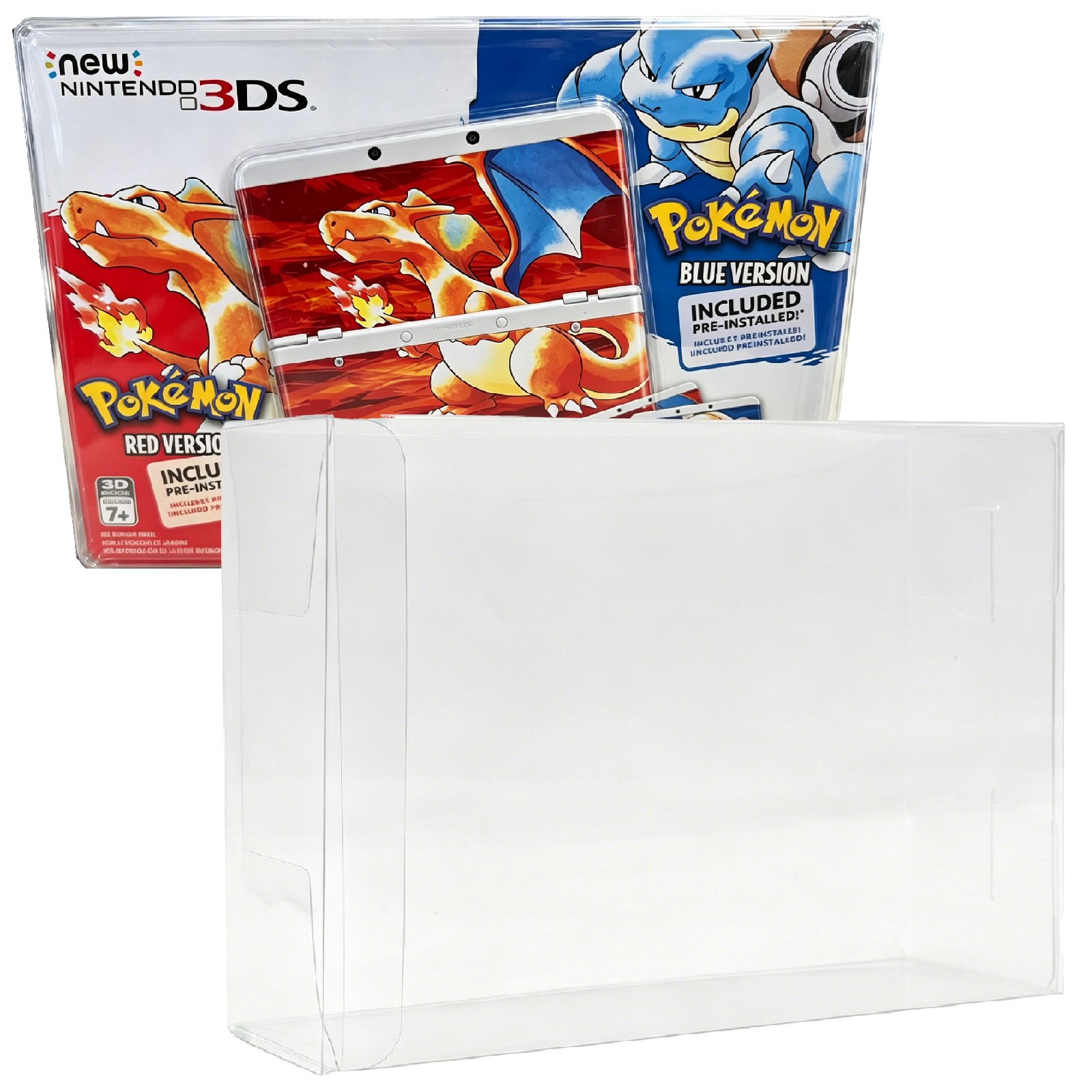 1x Box Protector For POKEMON NINTENDO 3DS 20th ANNIVERSARY Red Blue Version Case