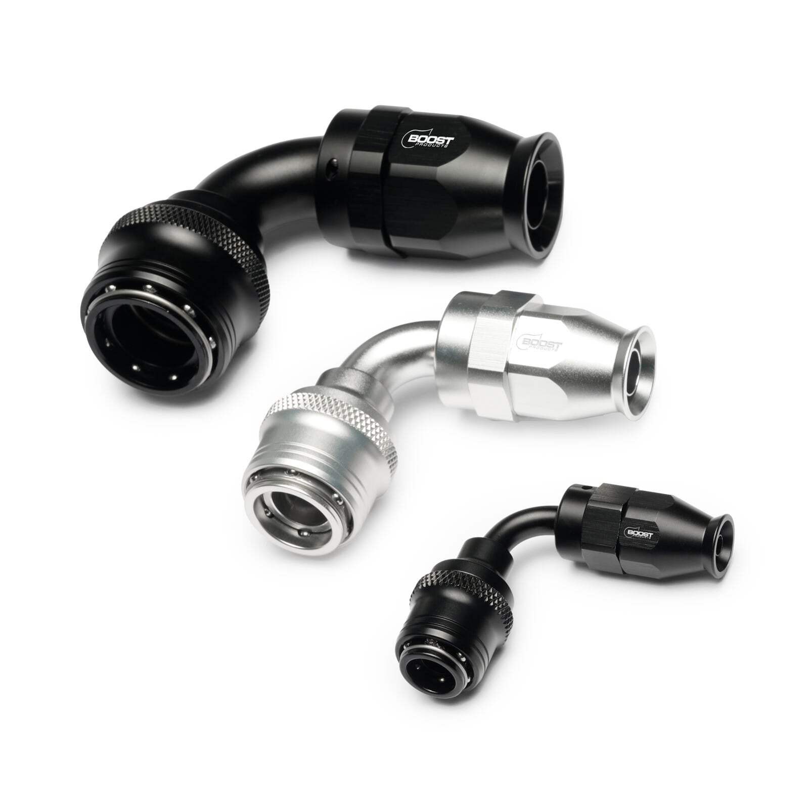 Quick Click Female PTFE Hose End -AN - 90°