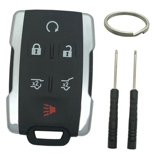 Key Fob Shell Case Replacement Fits for Chevy Tahoe Suburban GMC 6 Buttons