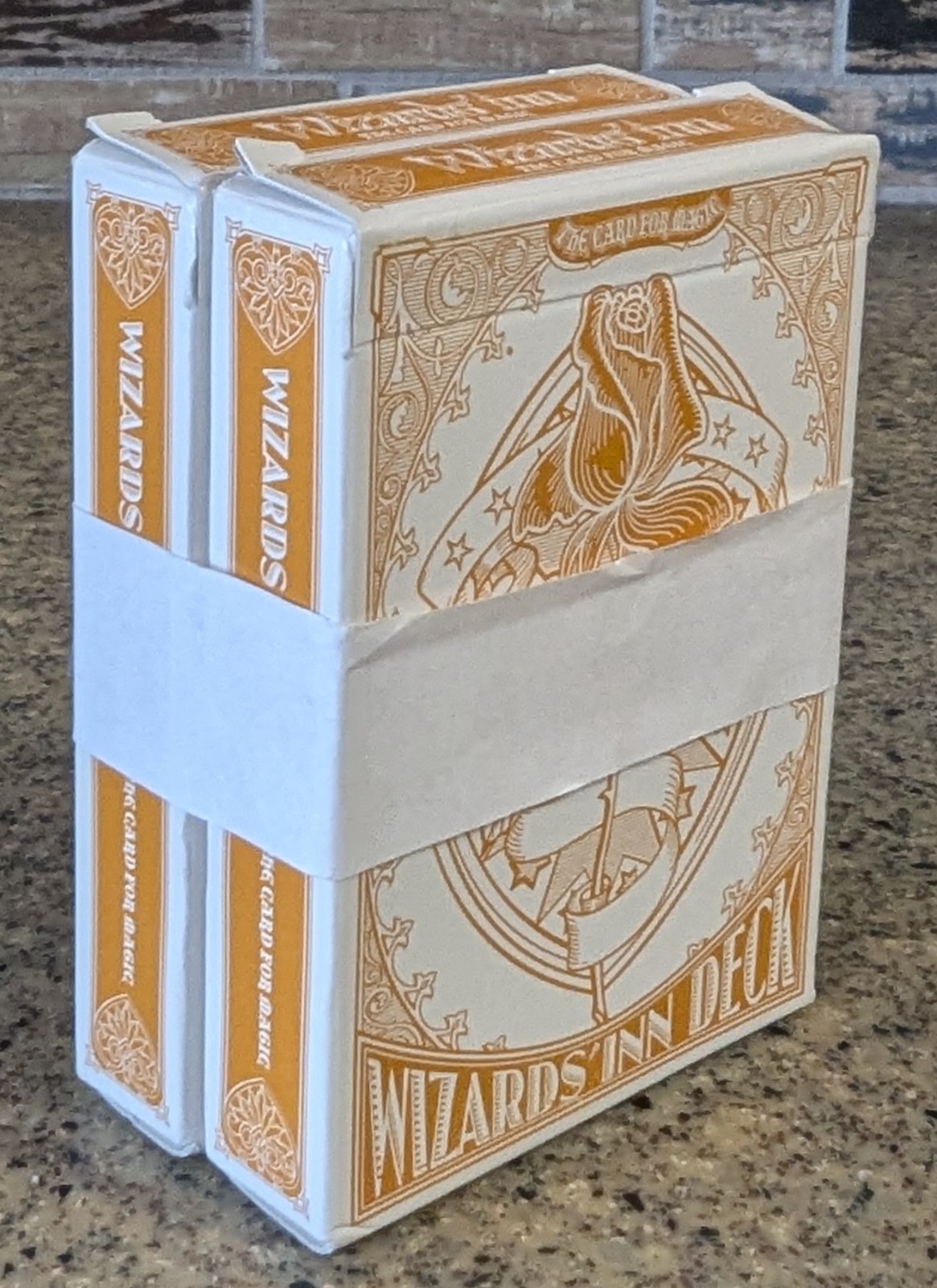 Vtg Wizards Inn Orange Blank Face Gaff Deck Playing Cards Magicians Tokyo Japan
