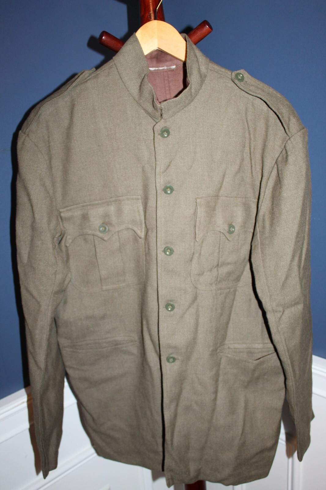 Original Desert Storm Iraqi Army Officer Green Wool Uniform Jacket & Trouser Set