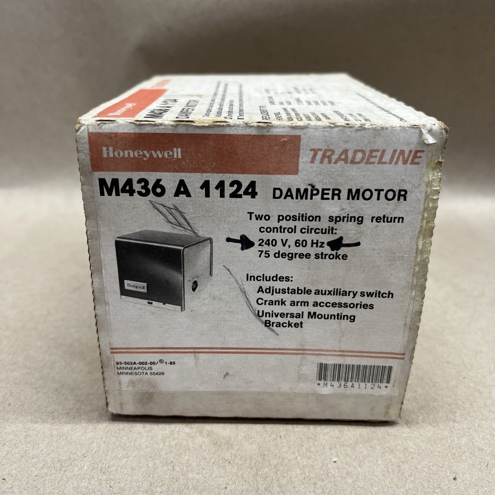 Honeywell M436A 1124 Actuator 240 volt