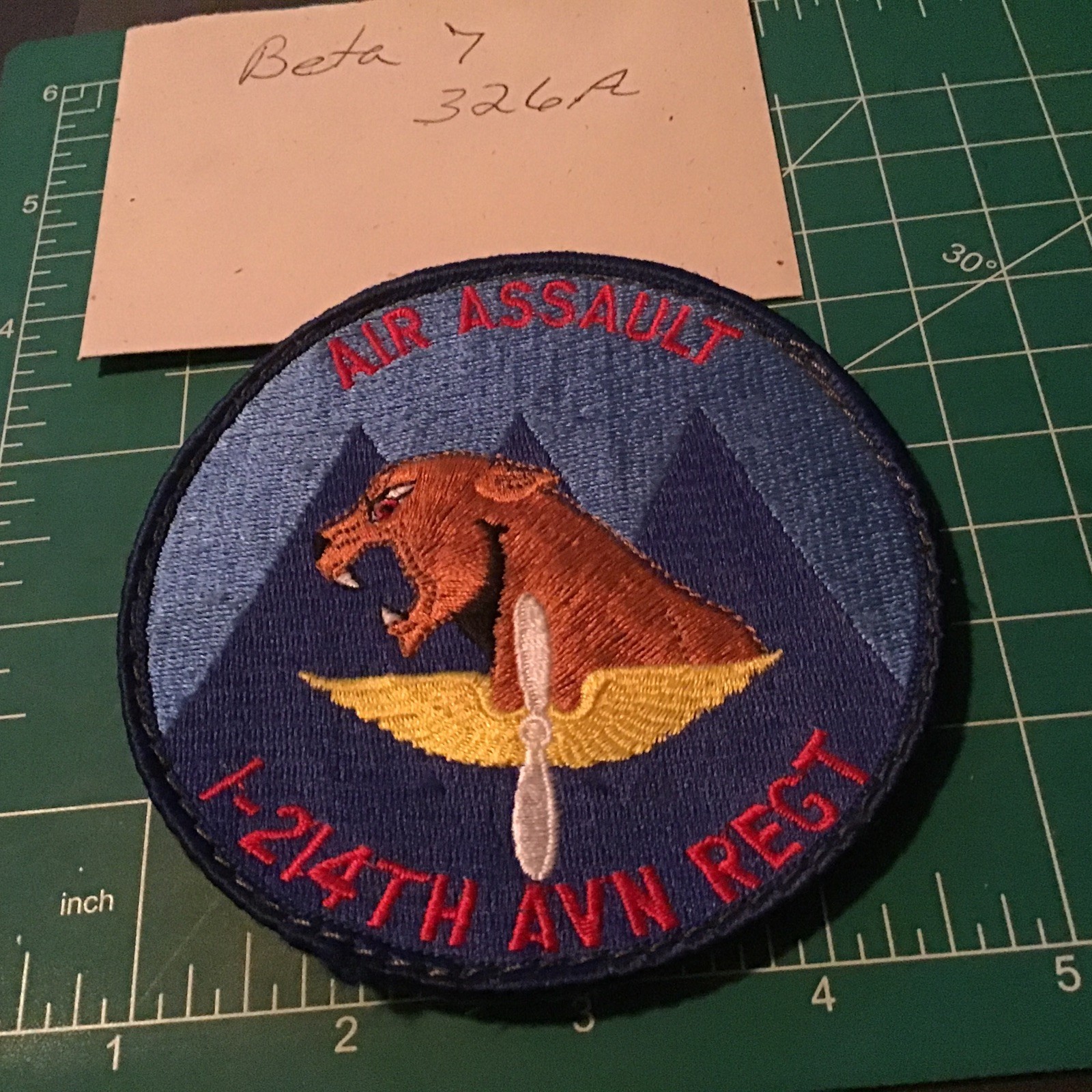 Vietnam War US 1st Battalion 214th AVIATION Regiment AIR ASSAULT Patch Hook