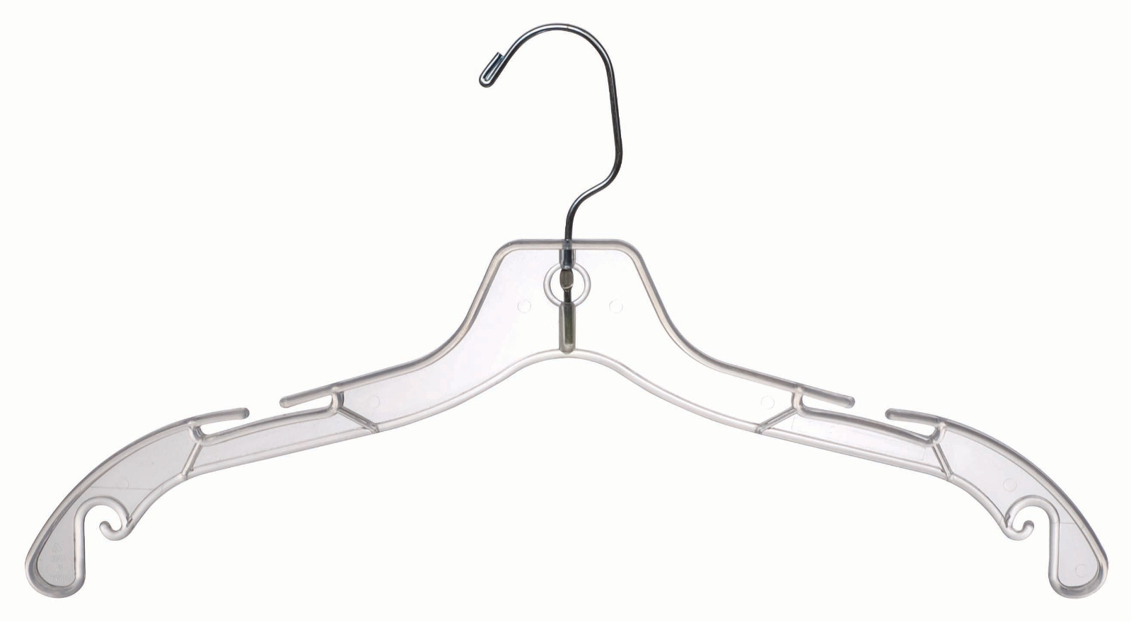 Plastic Dress Hangers Heavy Weight 100 Clear Top Blouse Clothes 17" Denim Wool