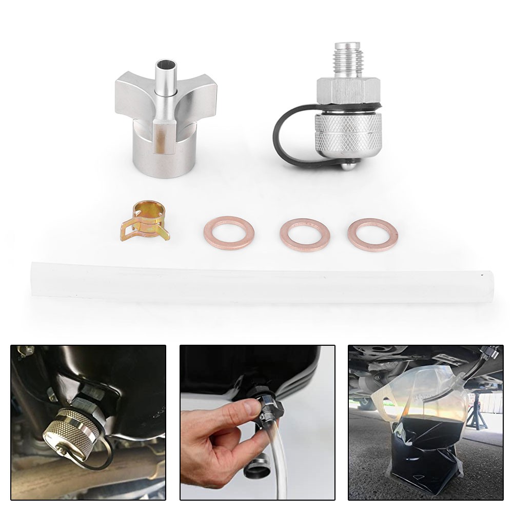 M14x1.5 Quick Twist Oil Drain Valve Stainless Drain Hose Attachment No Mess