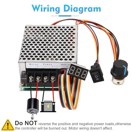 PWM DC Motor Speed Controller 10-55V 40A LED Display Stepless with