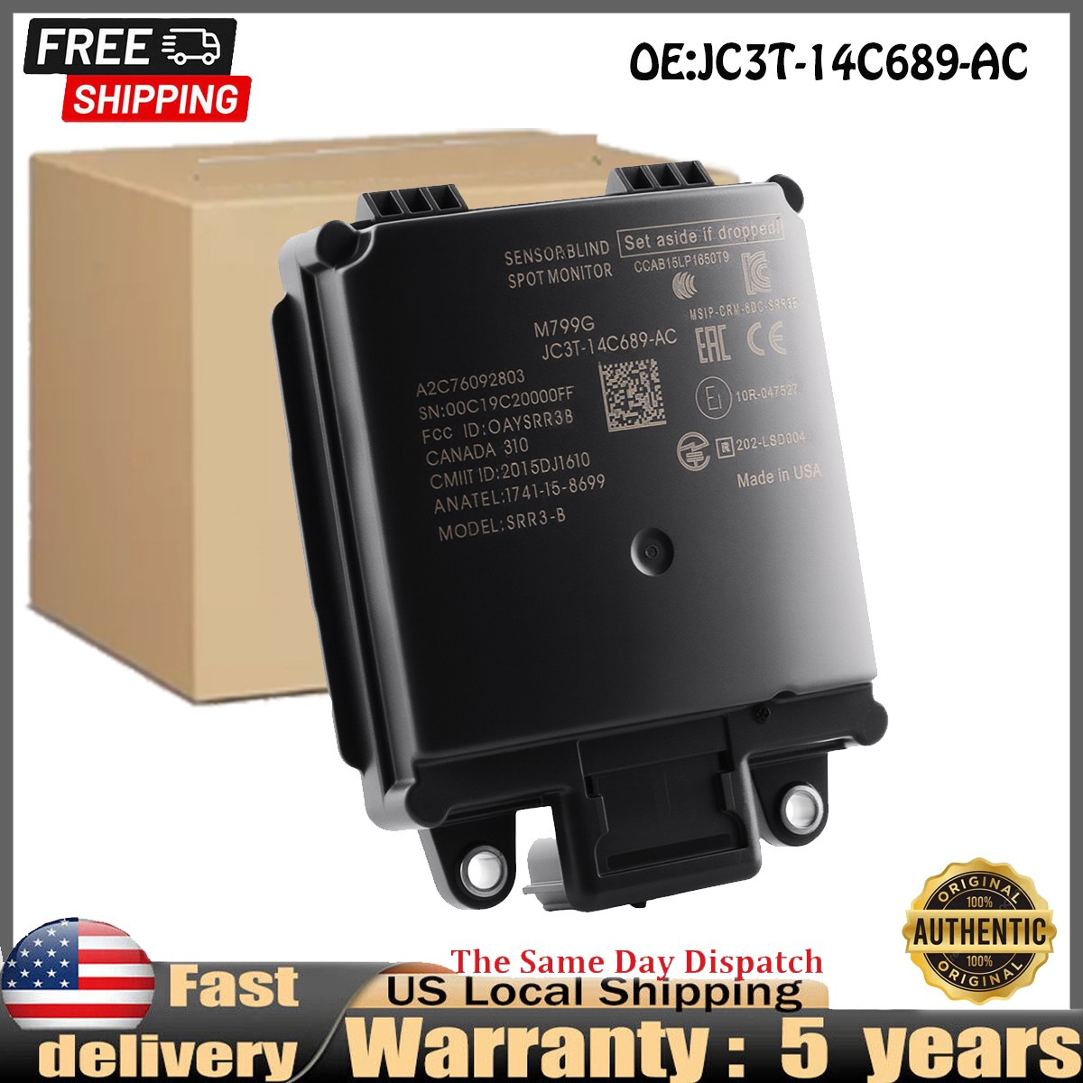 Blind Spot Alert Monitor Sensor For Ford F150 F250SD F350SD 17-18 JC3Z14C689C
